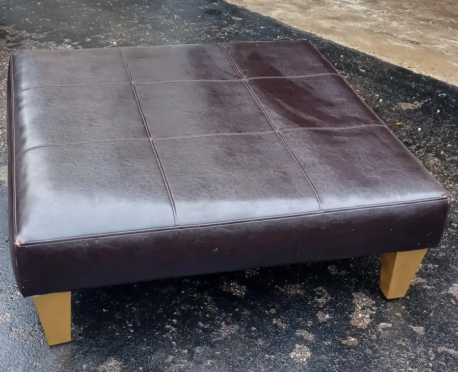 Dark Brown Leather Center Ottoman image indicator(2)