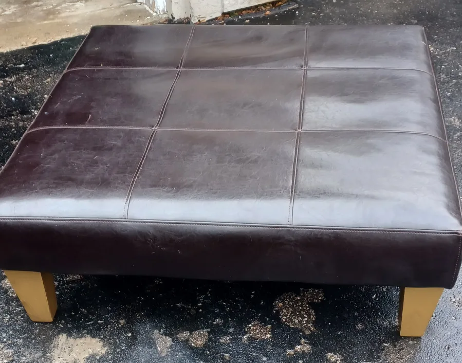 Dark Brown Leather Center Ottoman image indicator(3)