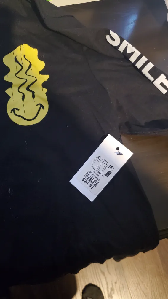 NEW!! West 49 - 🙃smile more - youth xl Long Sleeve T-shirt image indicator(3)