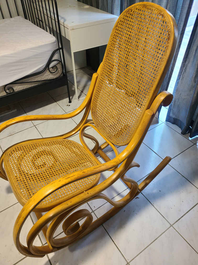 Vintage Cane Rocking Chair - photo 2