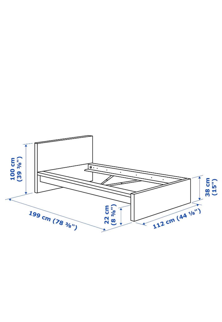 IKEA MALM Twin bed frame white - photo 3