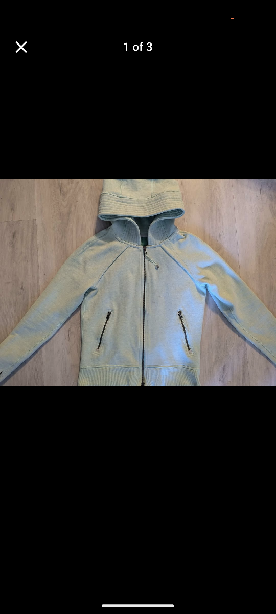 Lululemon light mint Green Zip Up Hoodie size 6 - photo 2
