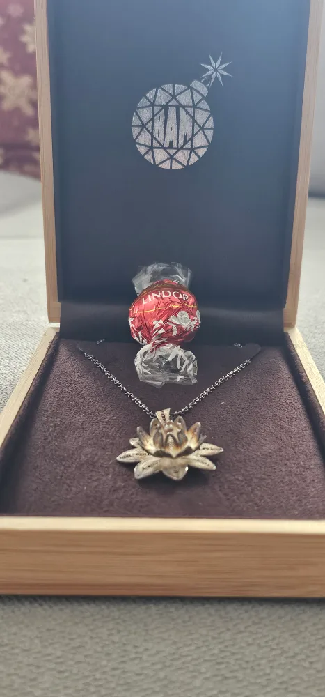 Sterling Silver Lotus Flower Necklace image indicator(3)