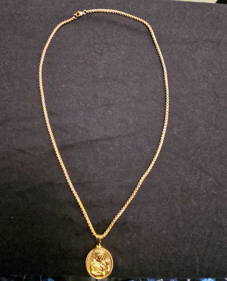 Gold filled Chain with Religious Pendant image indicator(2)