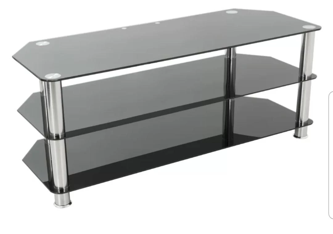 Black Glass TV Stand