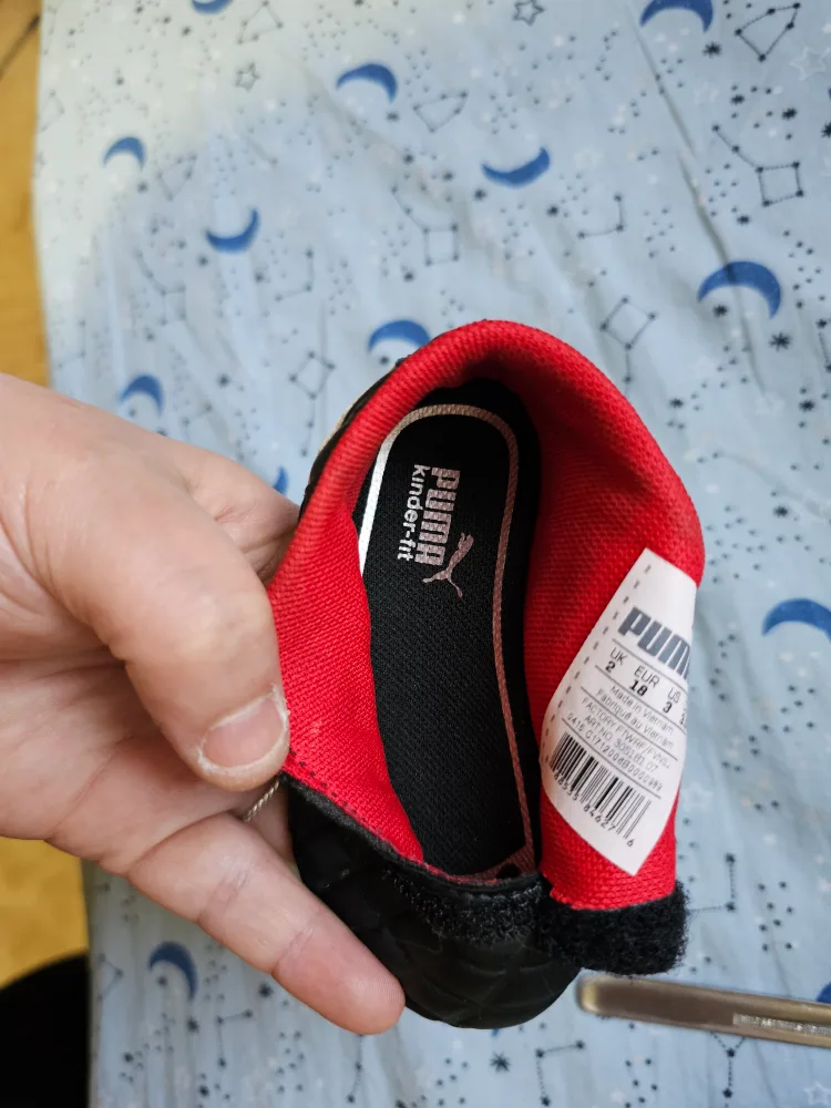 Puma Ferrarri Black Baby Shoes Size 3C image indicator(4)