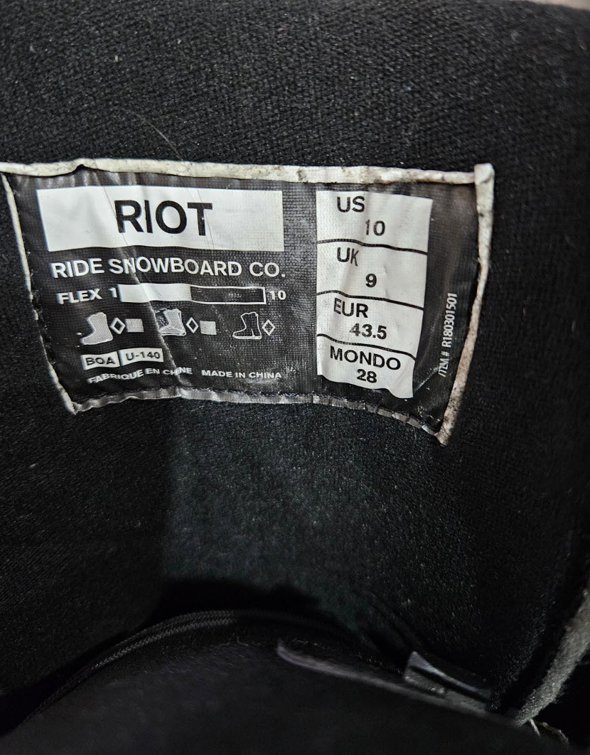 Ride RIOT BOA snowboard boots US 10 - photo 4