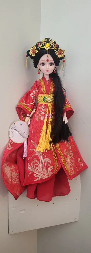 MING DYNASTY CHINESE DOLL WITH HEADDRESS + ROBES + SHOES + ETC image indicator(4)