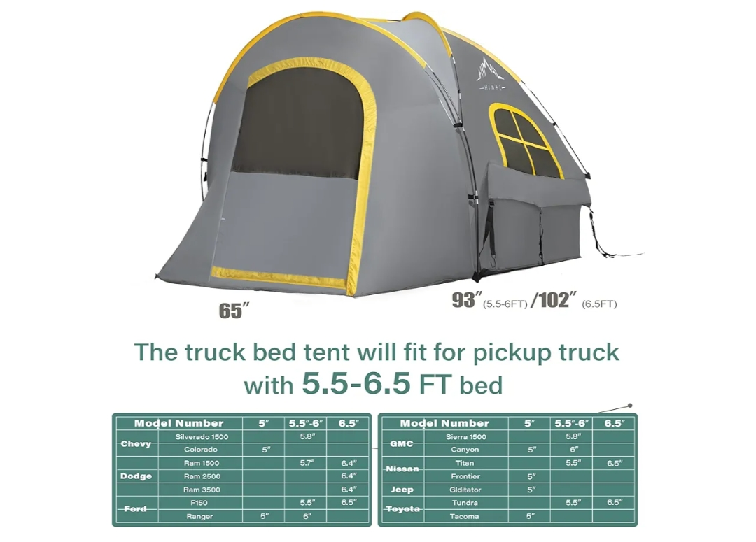 NEW GoHimal Pickup Truck Tent, Waterproof PU2000mm - photo 2
