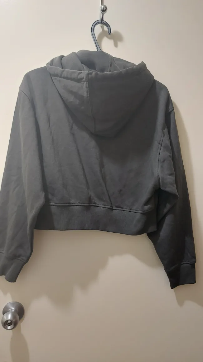 Zara Grey Cropped Hoodie image indicator(4)