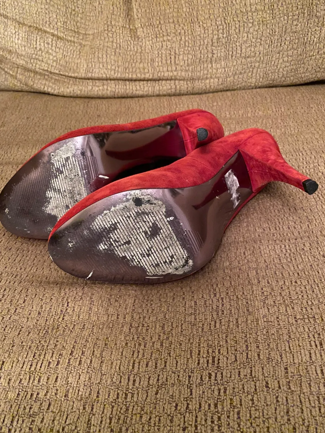 Steve Madden Red Suede Heels image indicator(6)