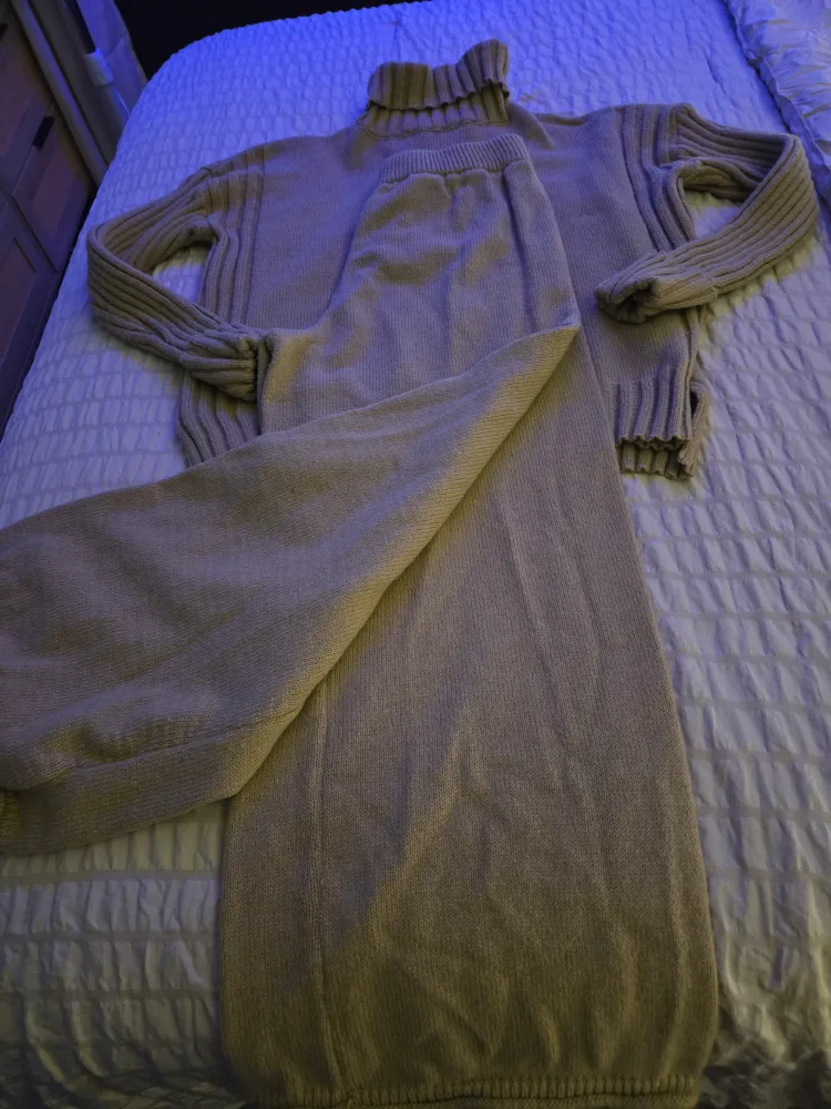 Knitted Turtleneck Sweater and Pant Set image indicator(2)