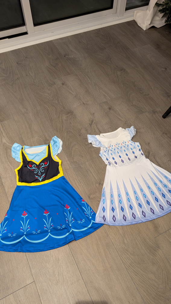 Frozen Elsa & Anna Dress Up Costume Set - Size 110