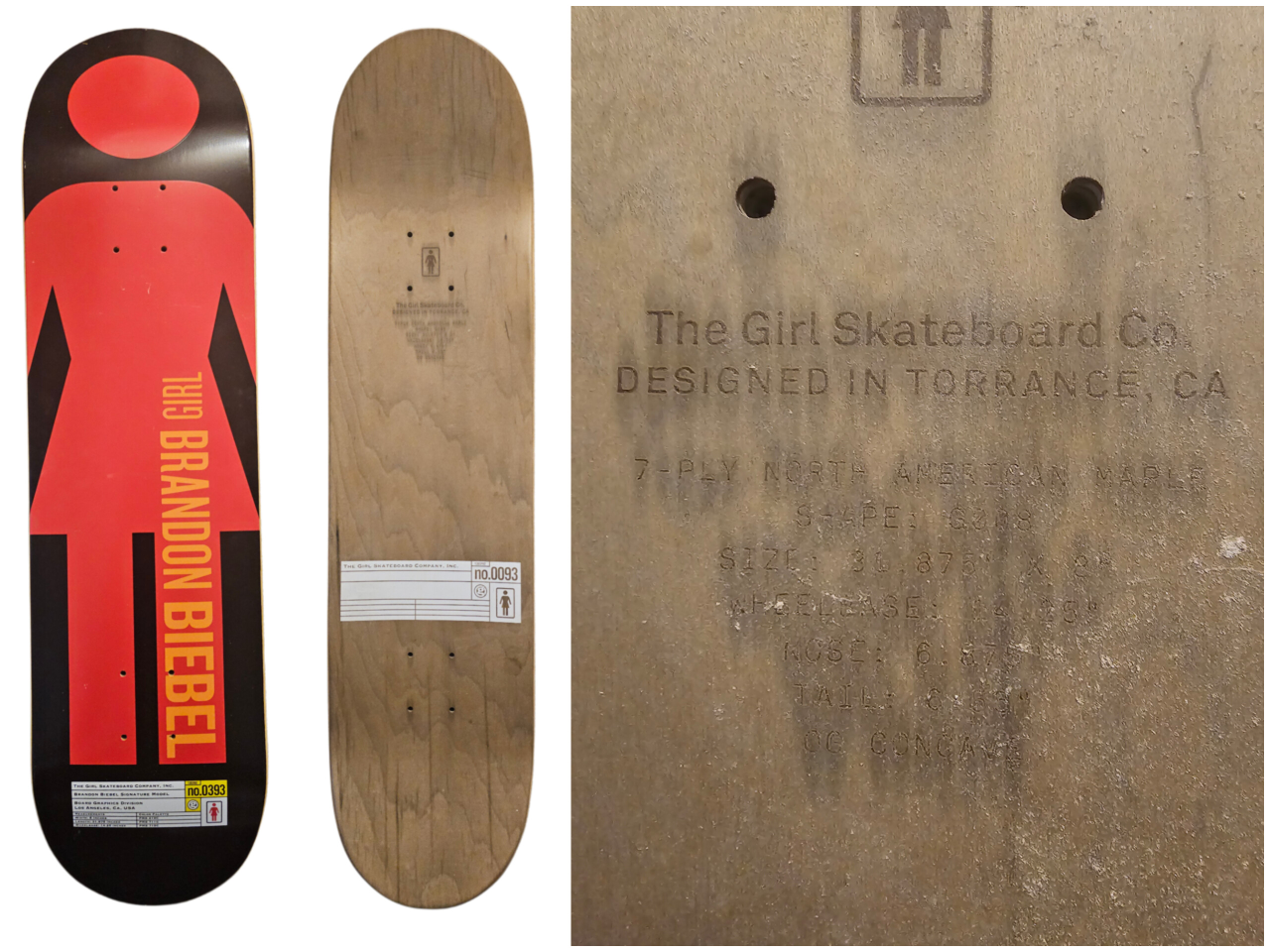 Brandon Biebel Pro Skateboard Deck (Girl) - photo 2
