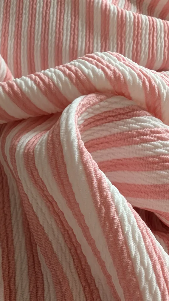 Pink and White Striped Dress image indicator(6)