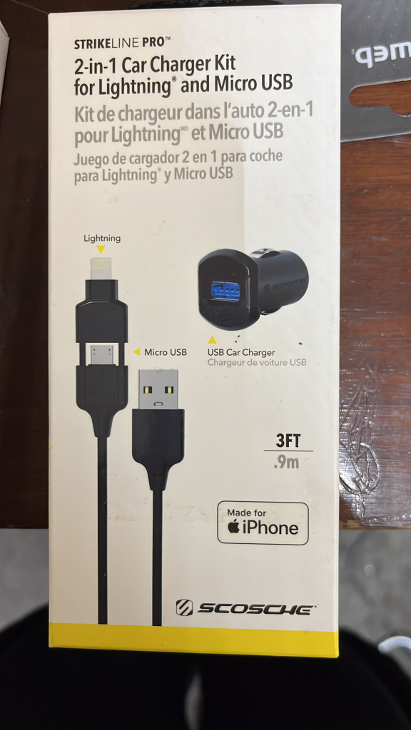 Scosche StrikeLine Pro 2-in-1 Car Charger Kit