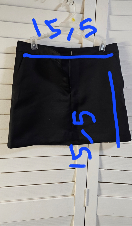 Black H&M Skirt Size 6 zippers on the front - photo 4