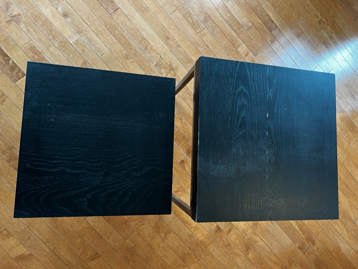 Set of 2 Black Nesting Tables - photo 2