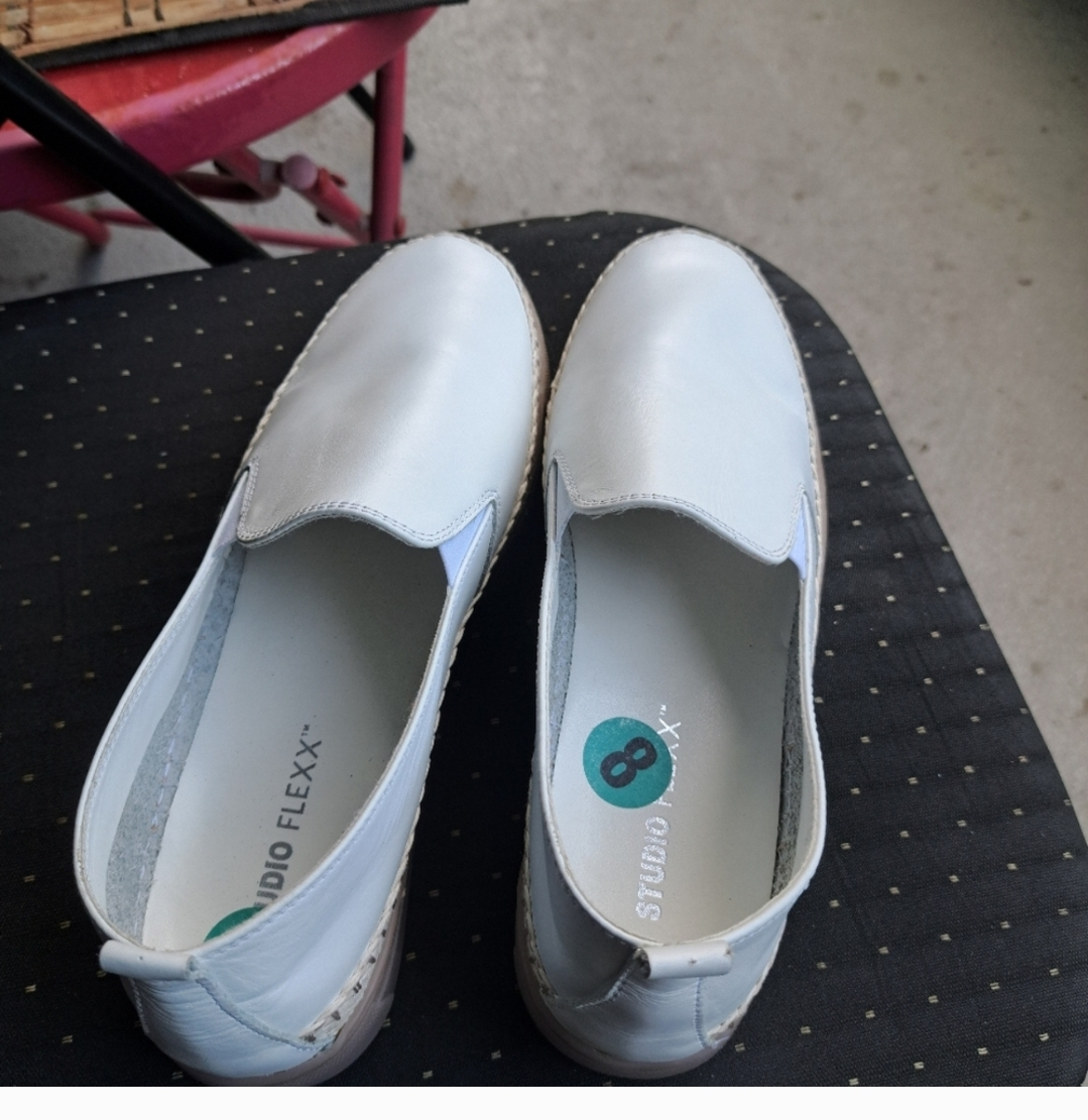 White Studio Flexx Slip-on Shoes