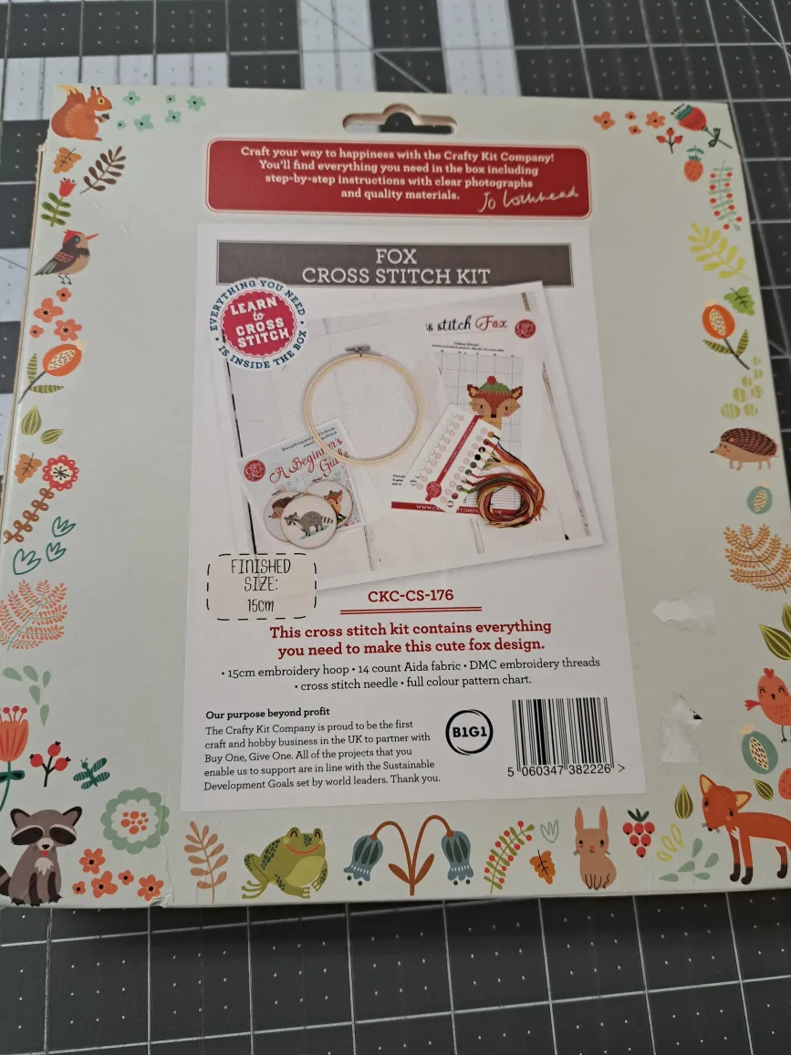 Crafty Kits Cross Stitch Fox Kit image indicator(2)