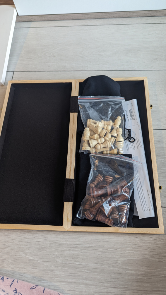 15-inch Folding Wooden Chess Set - photo 3