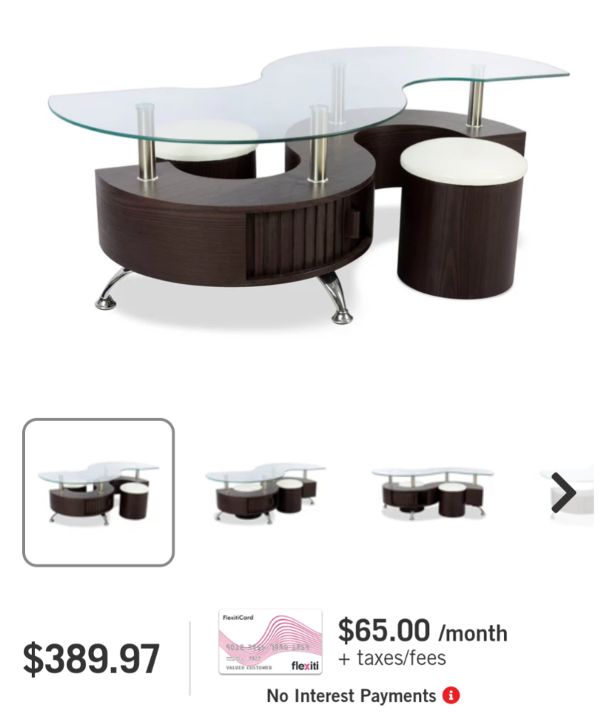 Glass Top Center Coffee Table with 2 Ottomans 4 Sale - photo 5