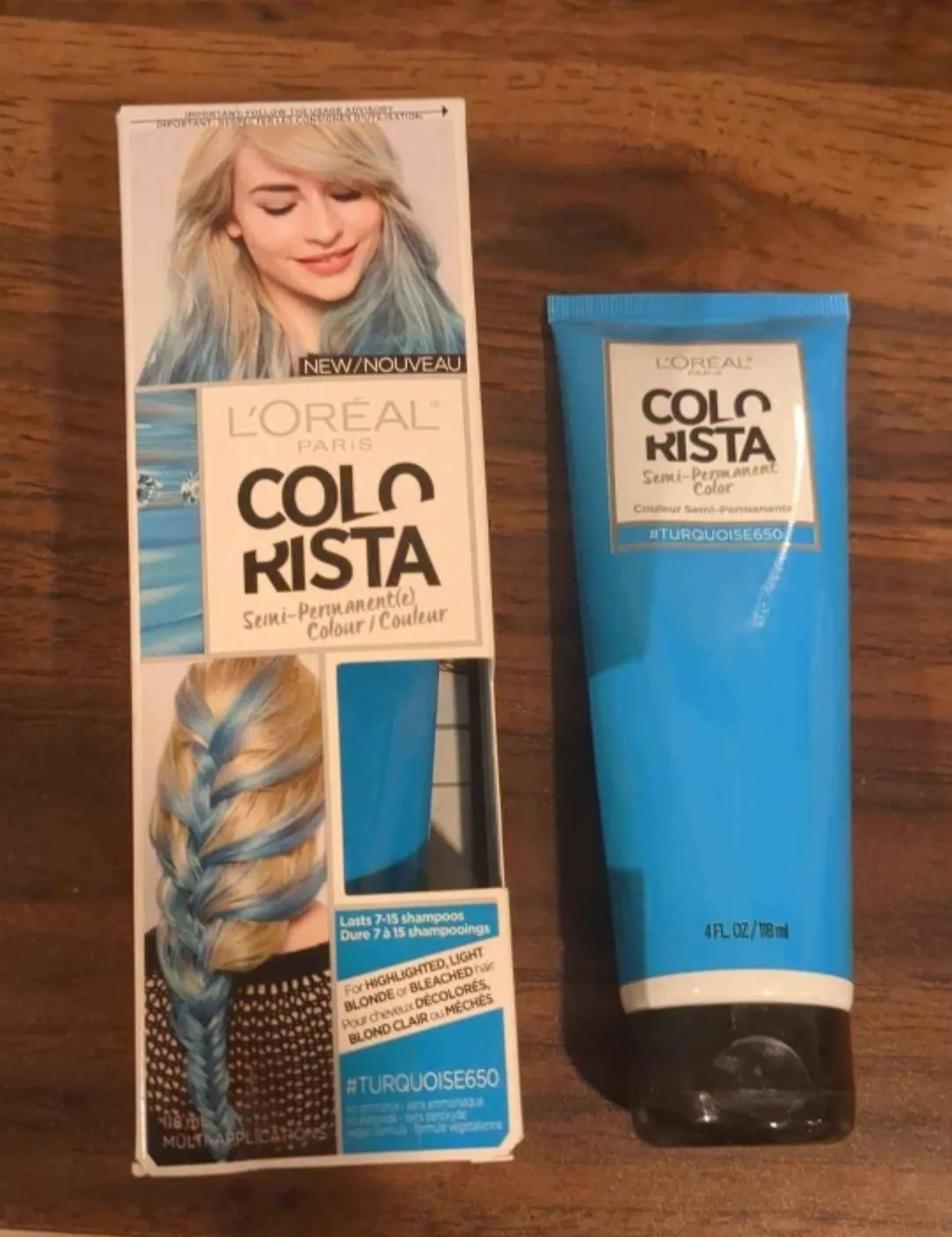 Pack of 2 Colorista Semi-Permanent Hair Colour - Turquoise #650 image indicator(6)