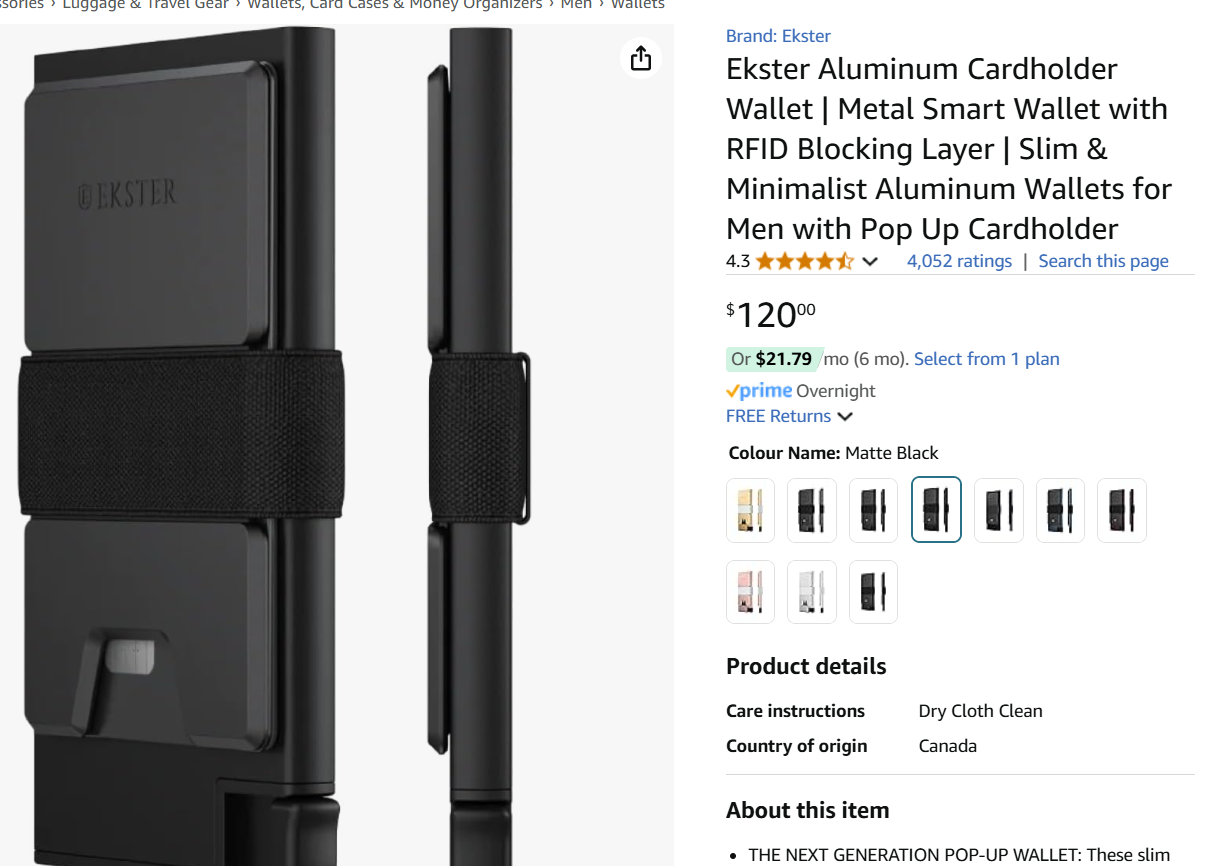 EKSTER Aluminum Smart Wallet - photo 2