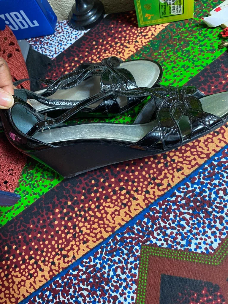 Black Wedge Sandals image indicator(2)