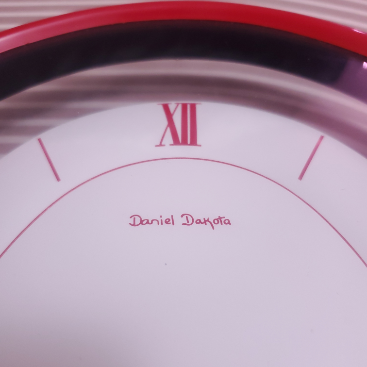 Daniel Dakota Statement Oval Acrylic Red Wall Clock - photo 3