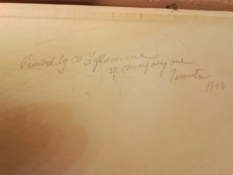 Original Vintage Art In Frame Signed Wc LaFlamme 1956💚 image indicator(10)