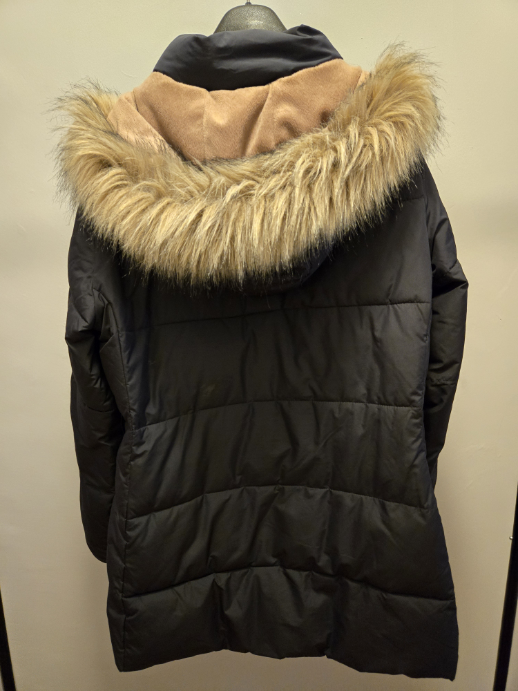 #freecycle Black Puffer Jacket with Fur Hood