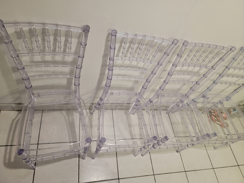 Chiavari Clear Plastic Dining Chairs - photo 2