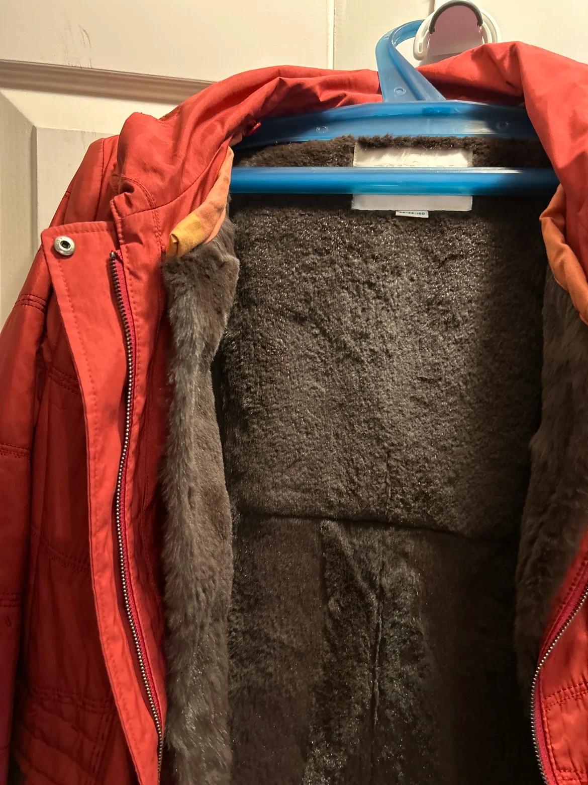 Red Polar Winter Jacket with  Fur Lining image indicator(2)