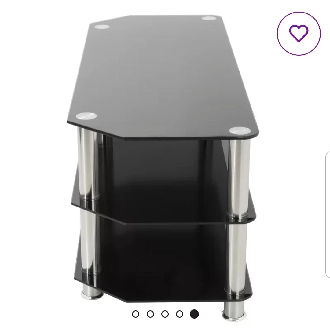 Black Glass TV Stand - photo 2