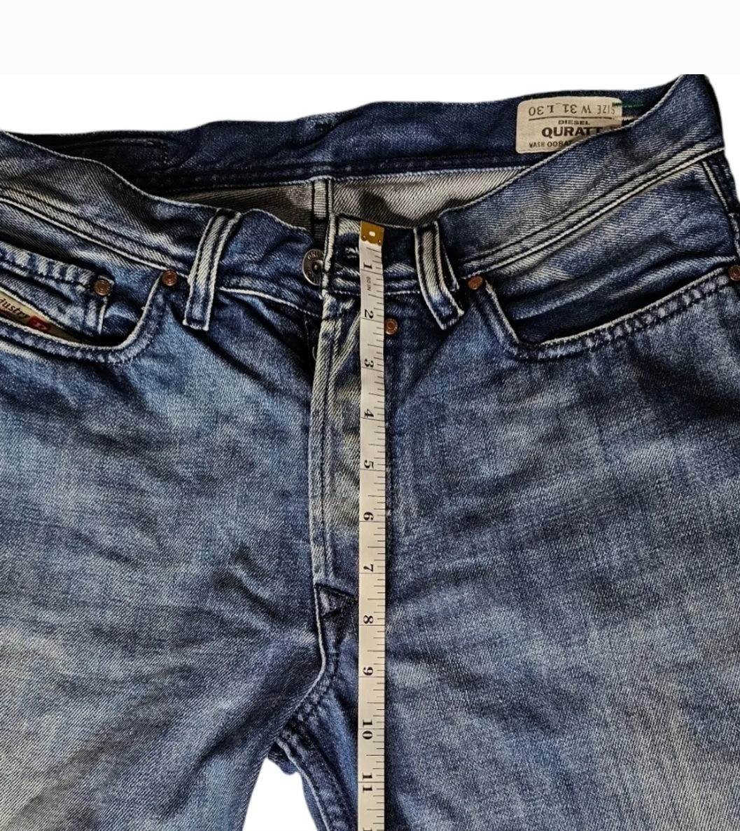 Diesel Quratt Straight Leg Button Fly Jeans men's 31 waist image indicator(8)