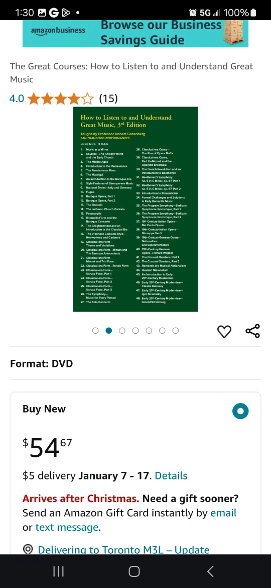 How to Listen to and Understand Great Music, 3rd Ed - DVD/Book image indicator(6)