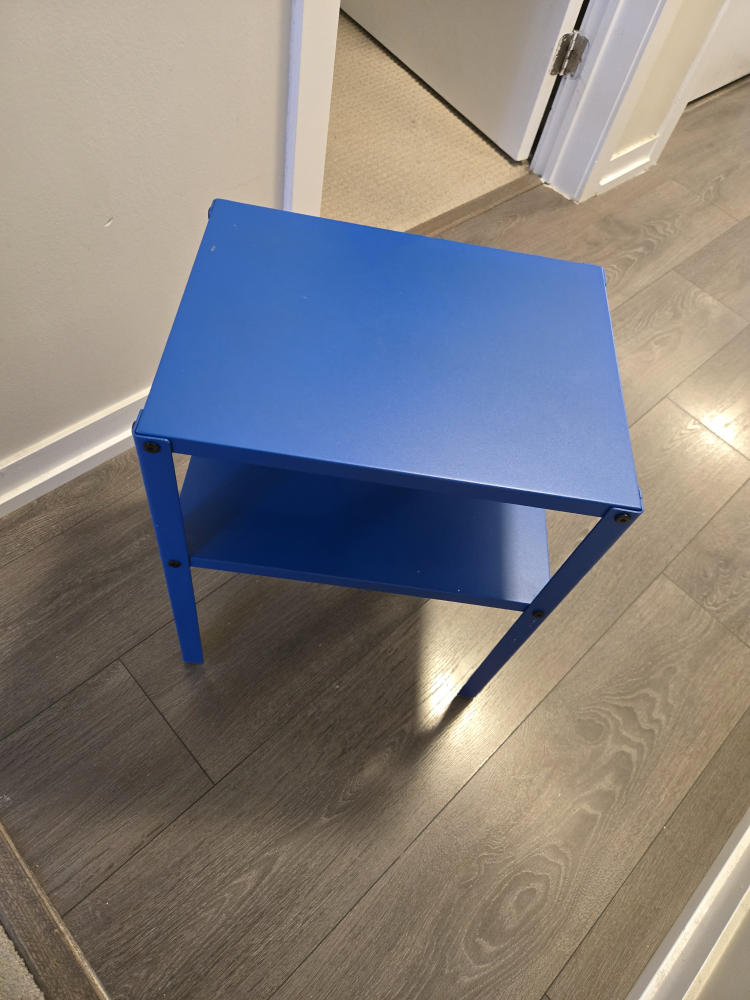 Blue Metal Side Tables 2