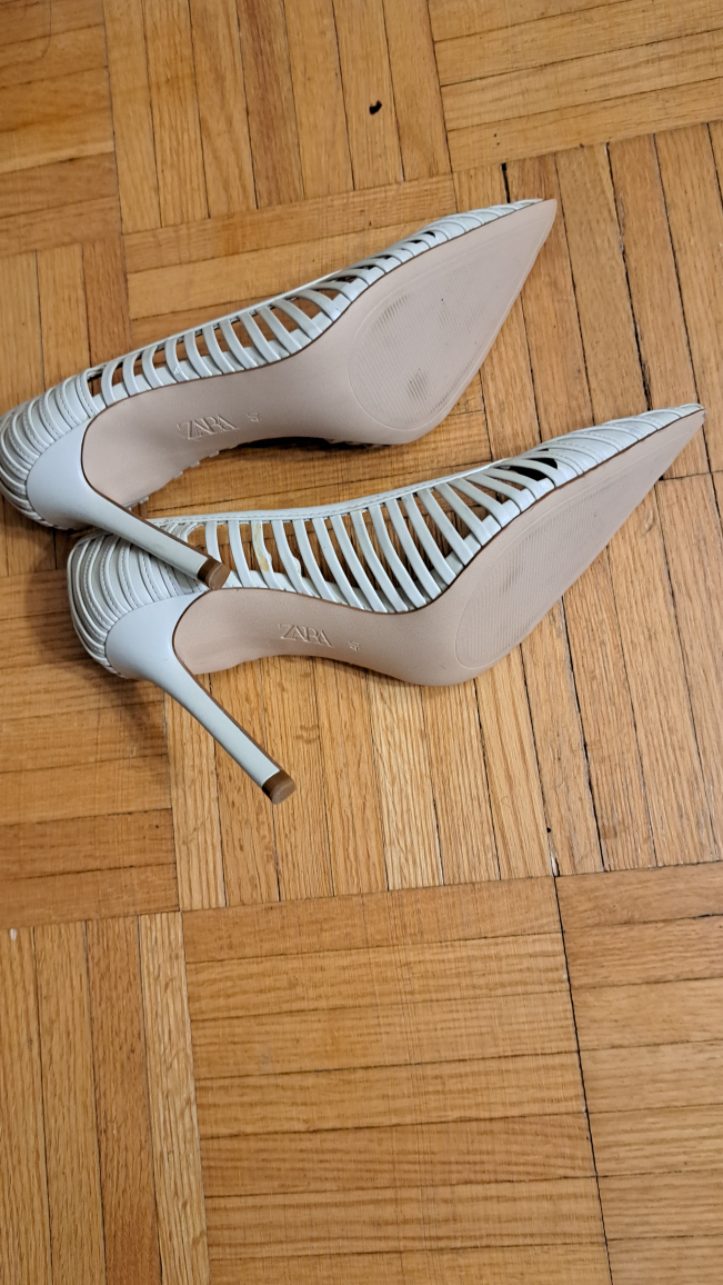Zara White Cutout Heels - photo 3