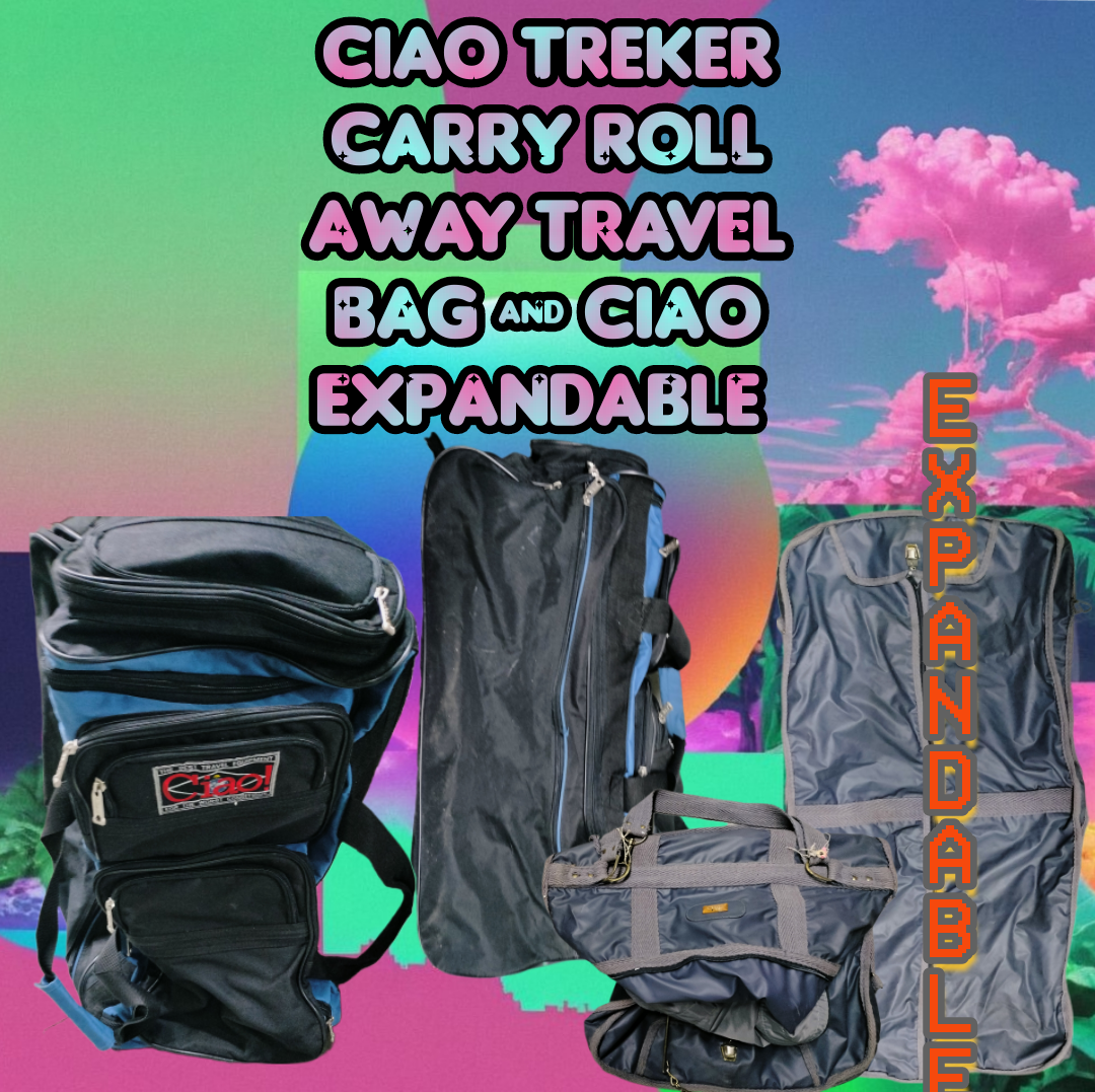 Ciao Treker Carry Roll Away Travel Bag and Ciao Expandable