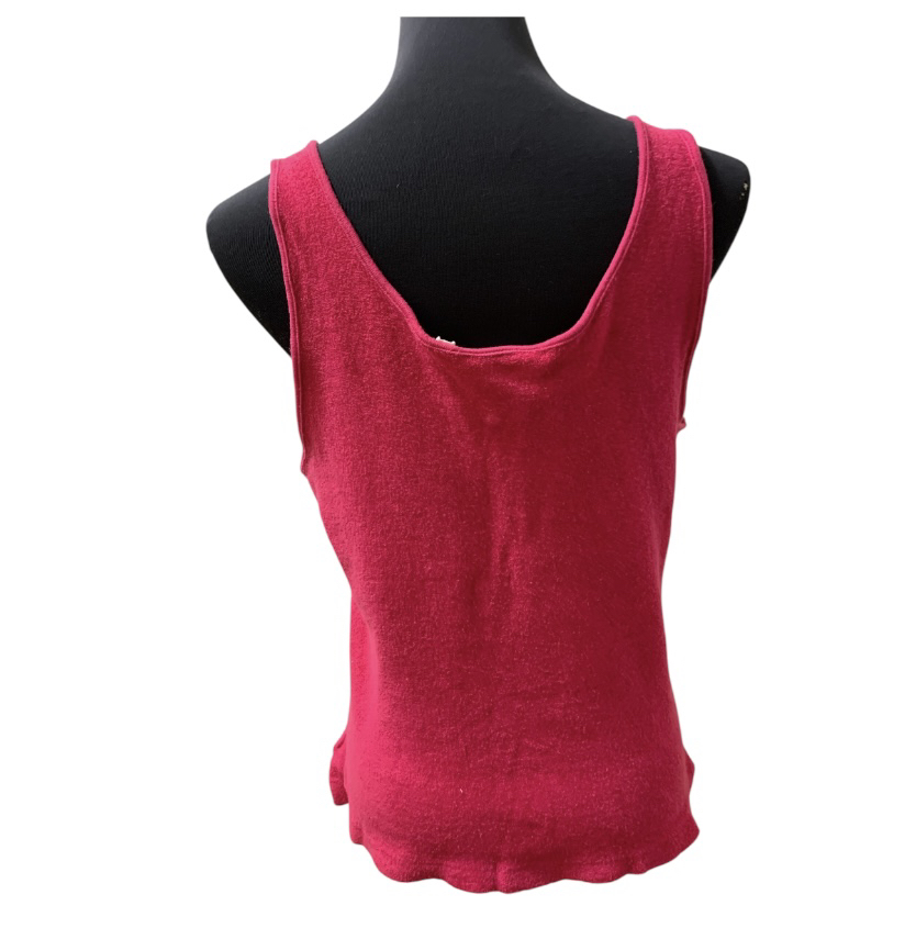 Vintage 80s Pink Sleeveless Terrycloth Tank Top - photo 3