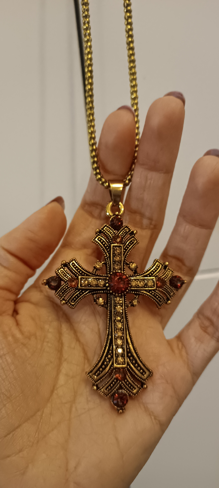 Cross Necklace The length of chain is about 70cm - photo 2