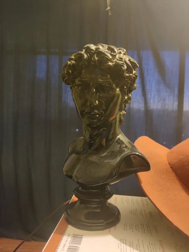 Black ceramic Bust Statue #thriftypicks thumbnail