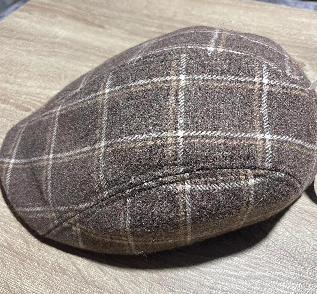 (NEW) Nathaniel Cole 1923-34 Brown Plaid Newsboy Cap image indicator(2)