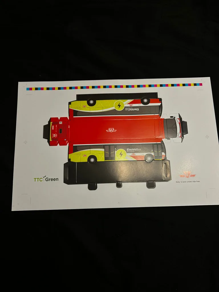 TTC Electric Bus Paper Model#ThriftyPicks image indicator(3)