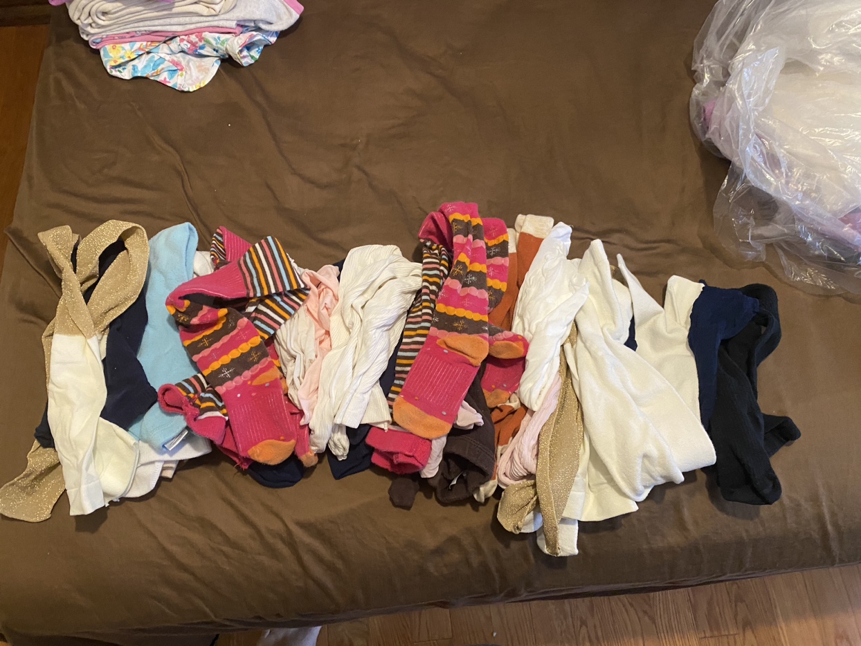Bundle of girls tights pantyhose