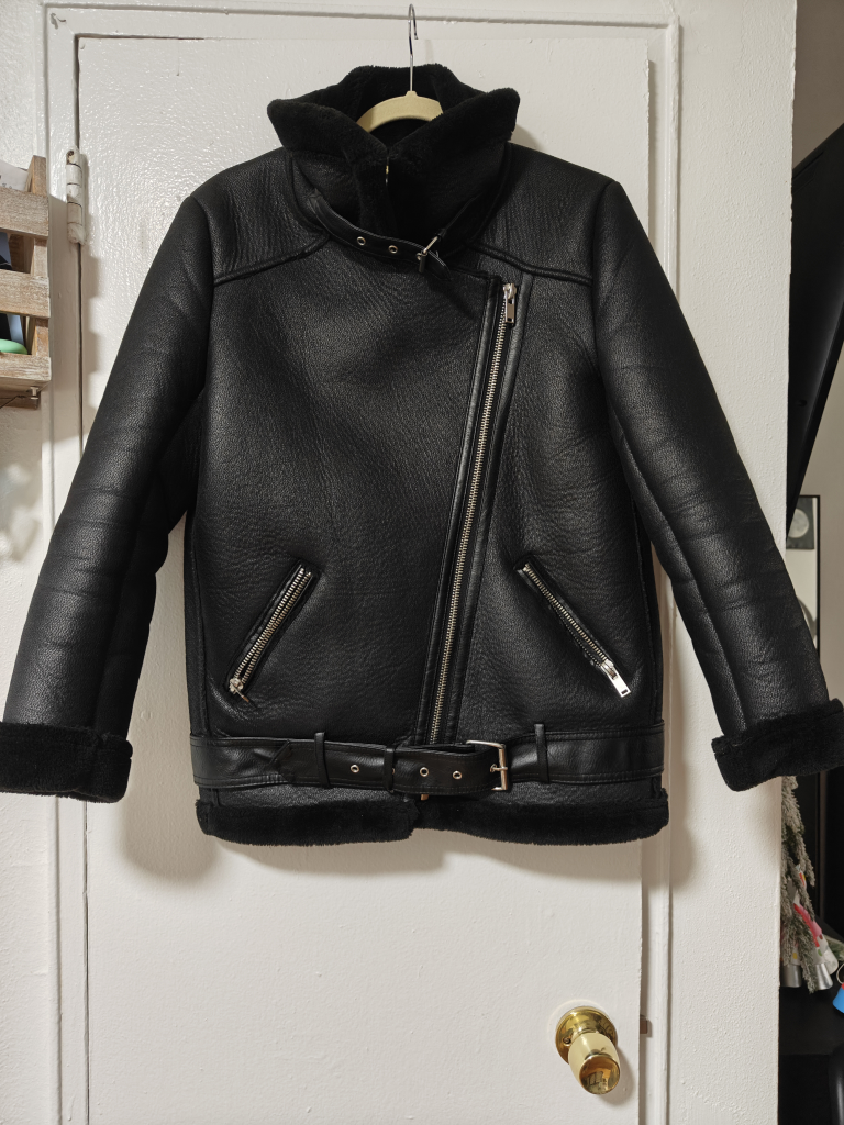 Zara Woman Faux Leather Aviator Jacket - photo 3