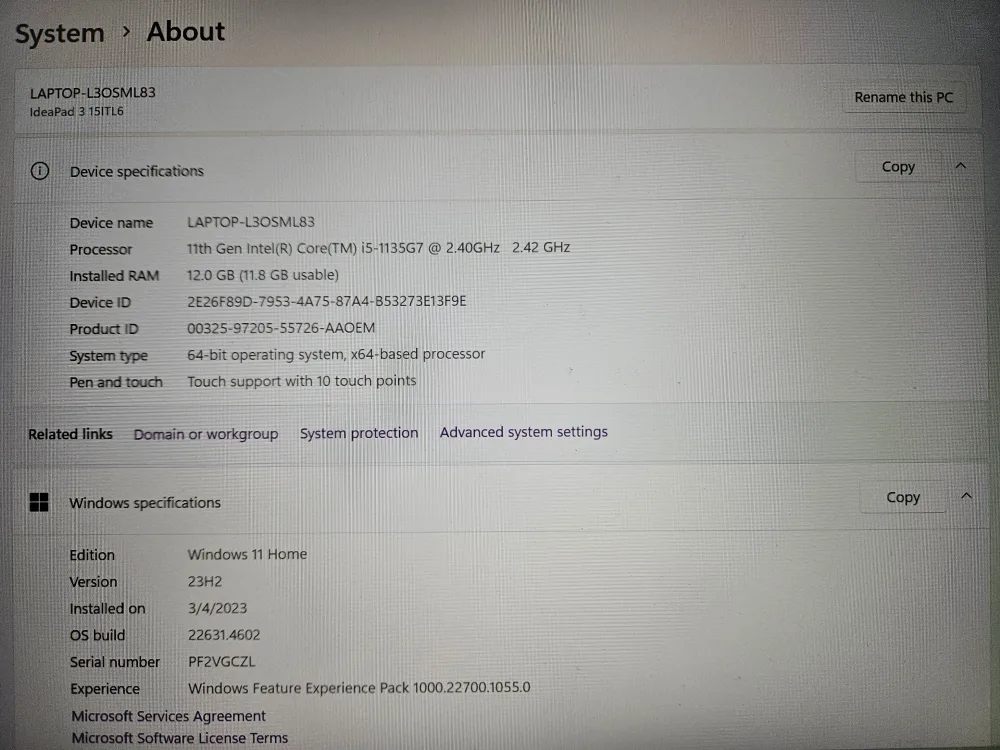 Lenevo Ideapad 3 (touchscreen) thumbnail