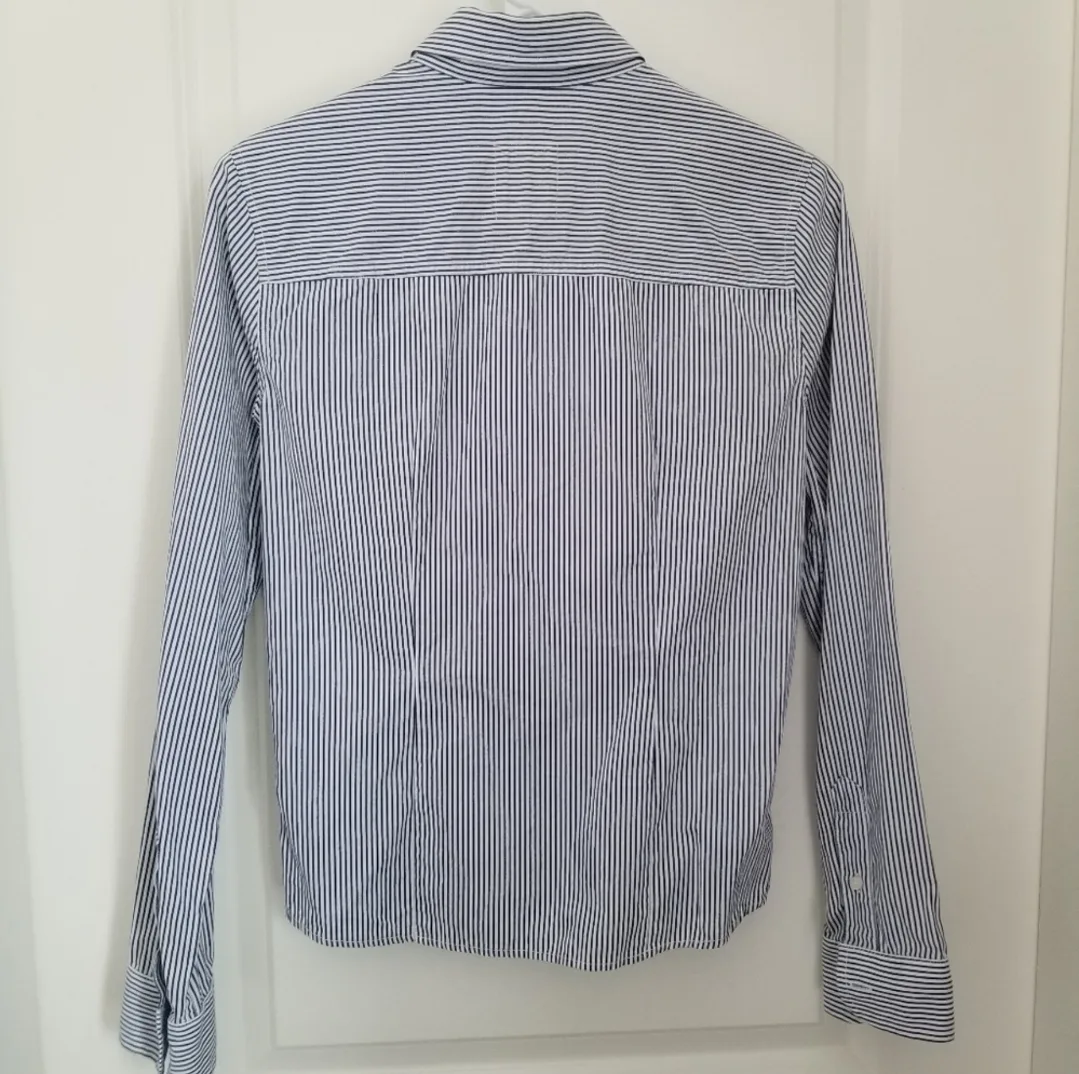 Hollister Striped Blue White Shirt Button Up image indicator(2)