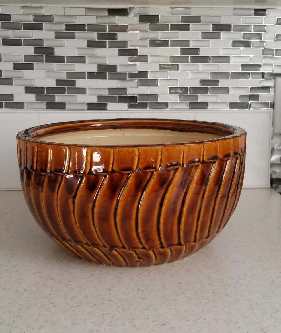 Large Brown Pottery Planter